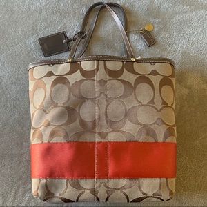 Authentic Coach Signature Stripe Bag 10125